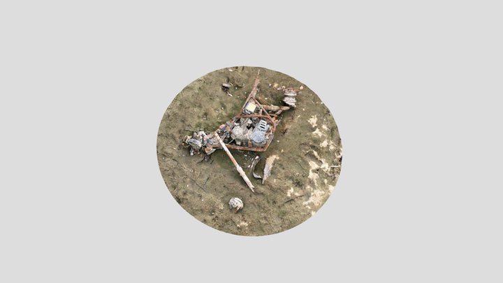 A decaying motorcycle 3D Model