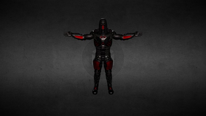 Modern Warrior Character 3D Model