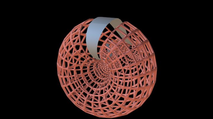 Möbius band in a Klein Bottle 3D Model