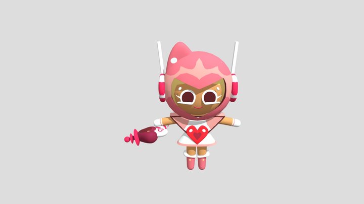 Pink Choco Cookie 3D Model