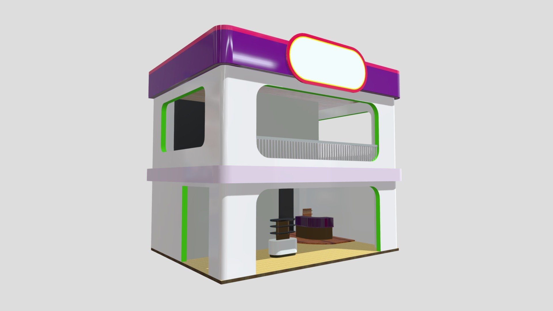 8x6 tingkat booth outdoor smple - Download Free 3D model by ...