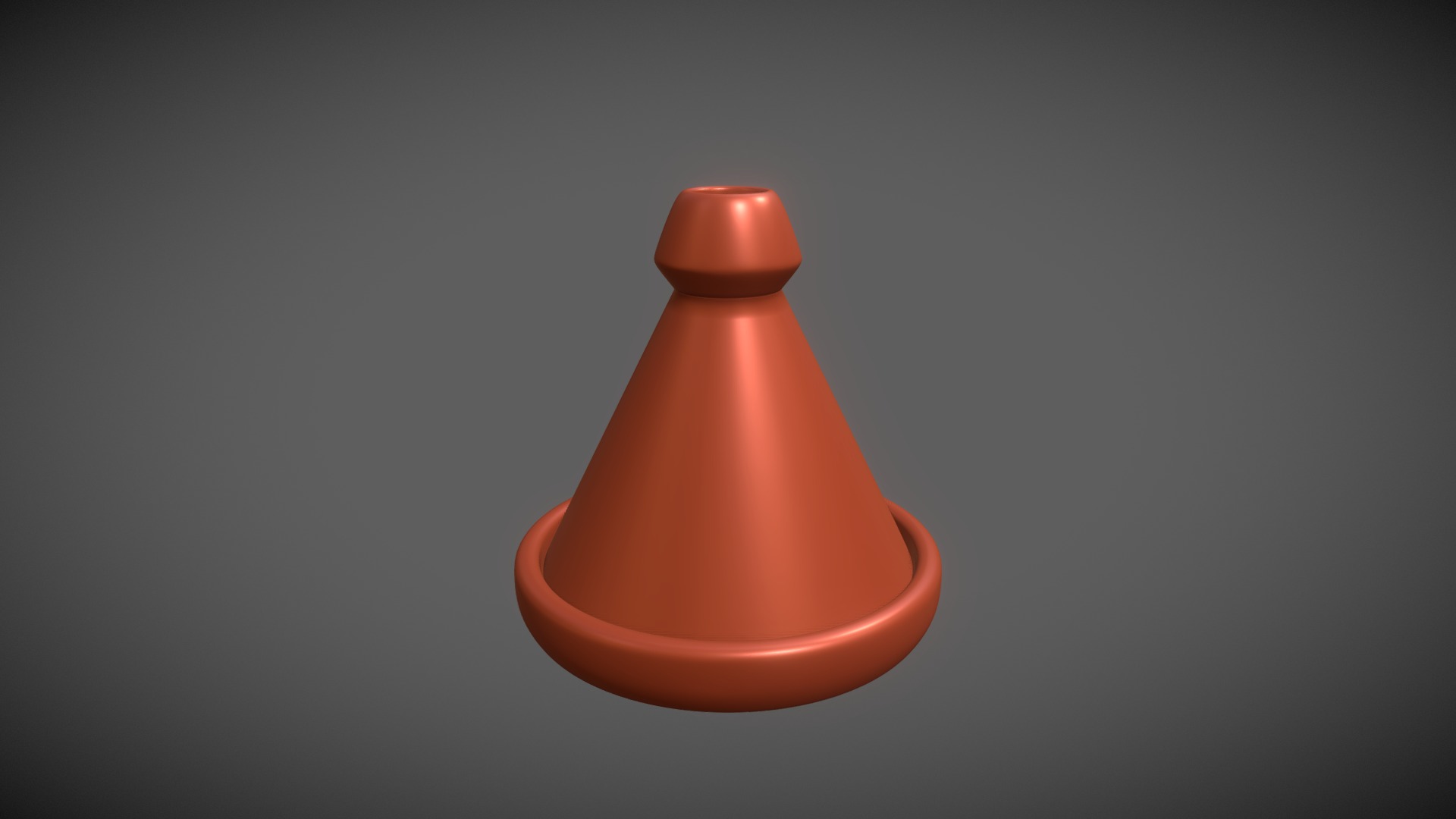 3D model Tajin or Tagine Cooking Vessel - This is a 3D model of the Tajin or Tagine Cooking Vessel. The 3D model is about a red plastic bottle.