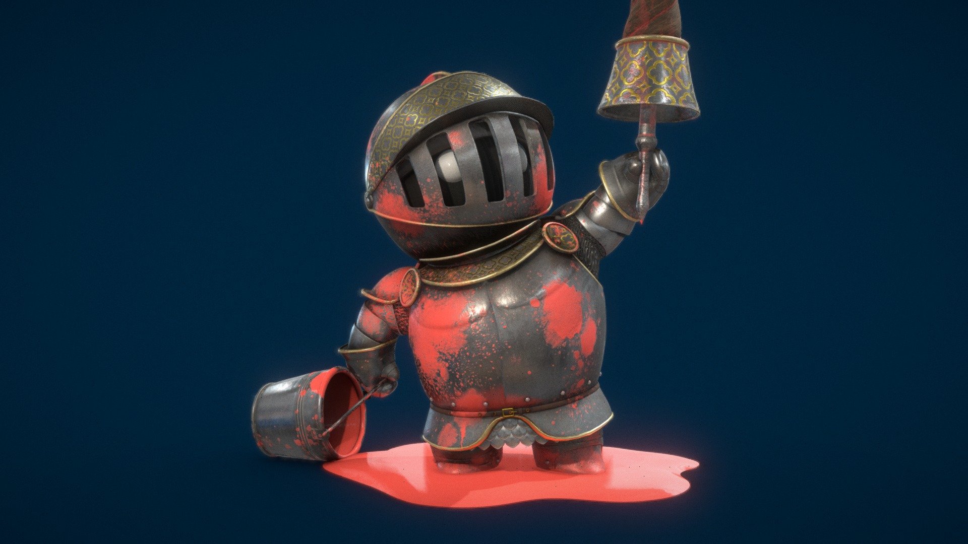 Painter Knight - 3D model by Pineapple_Plague [fcdf417] - Sketchfab