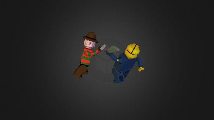 Freddy vs Jason 3D Model