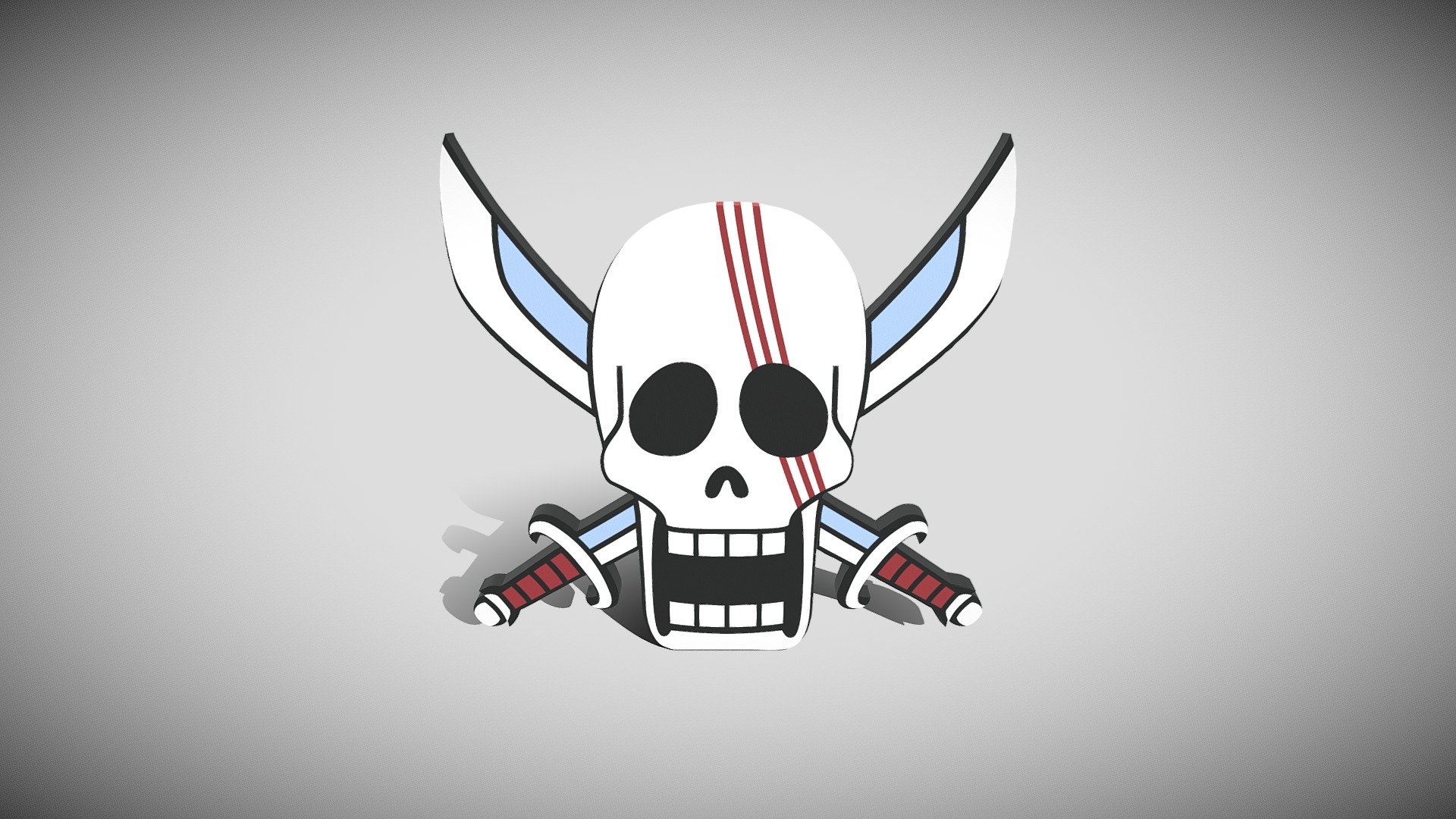 Jolly Roger One Piece Piratas del Pelirrojo Logo - Download Free 3D ...