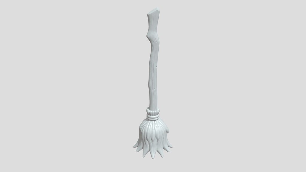 A wooden broom
