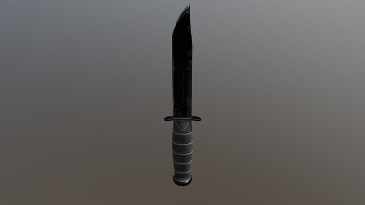 Combat Knife 3D Model