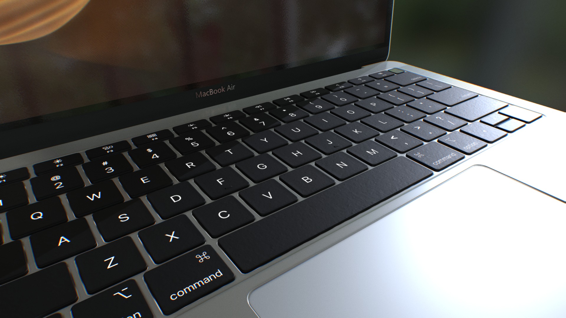 3D model MacBook Air 2018/2019 - This is a 3D model of the MacBook Air 2018/2019. The 3D model is about a laptop computer with a keyboard.