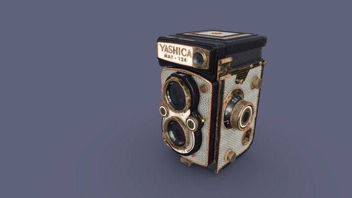 Camera-Appareil photo Yashica mat 124g 3D Model