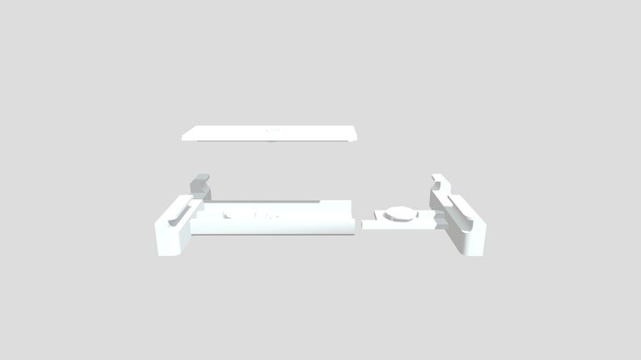 Refined Retractable Joy-con Mobile holder Open 3D Model