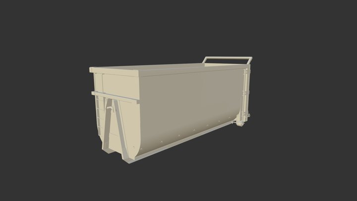 Smoothcurve hooklift container 3D Model