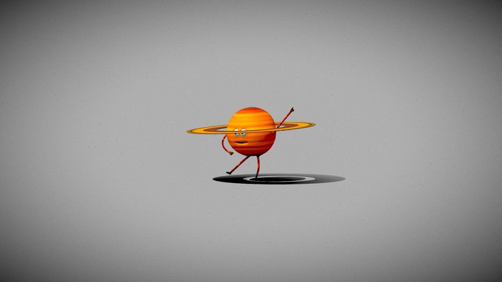 3D Saturn (Animated) 3D Model