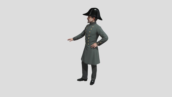 Man from The 1851 Great Exhibition in London 3D Model
