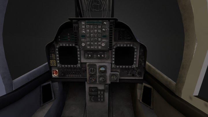 Av8B Harrier Cockpit 3D Model