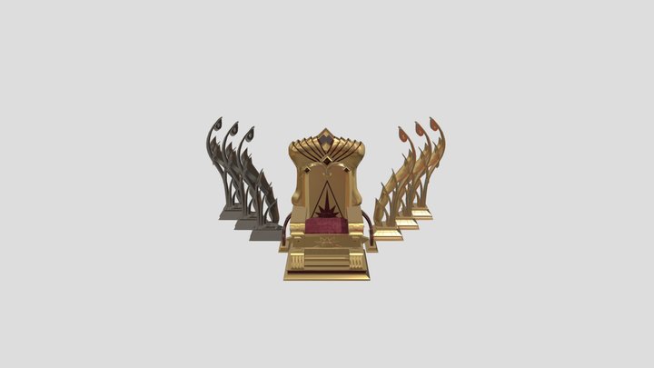 Bahubali throne 3D Model
