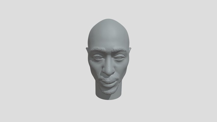 cabeza 2PAC figura 3D Model