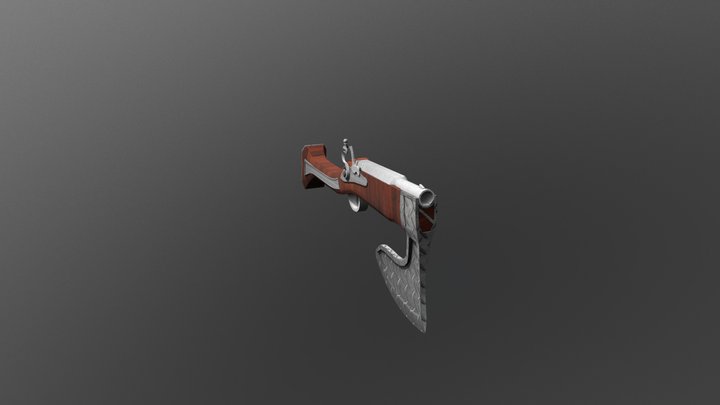 Flintlock Axe Gun 3D Model