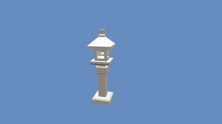 Japanese Stone Lamp - Toro 3D Model