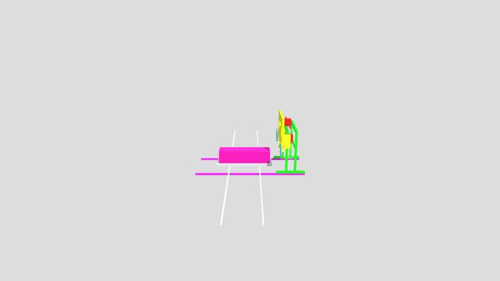 Горизонтальный станок 3D Model