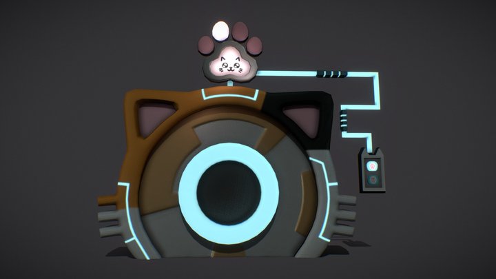 Scifi Catdoor 3D Model