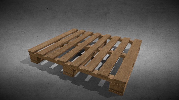 Low Poly (Wodden Pallet) 3D Model