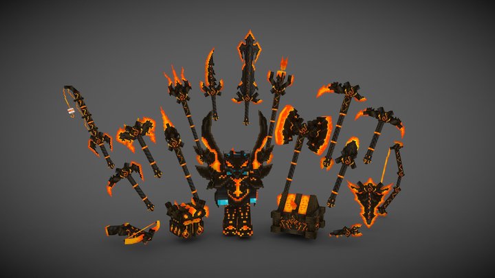 Ragnarok Weapon Set 3D Model