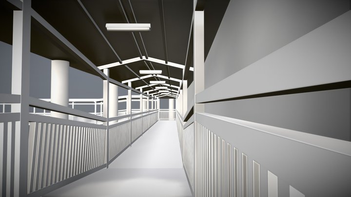 pedestrian bridge 3D Model