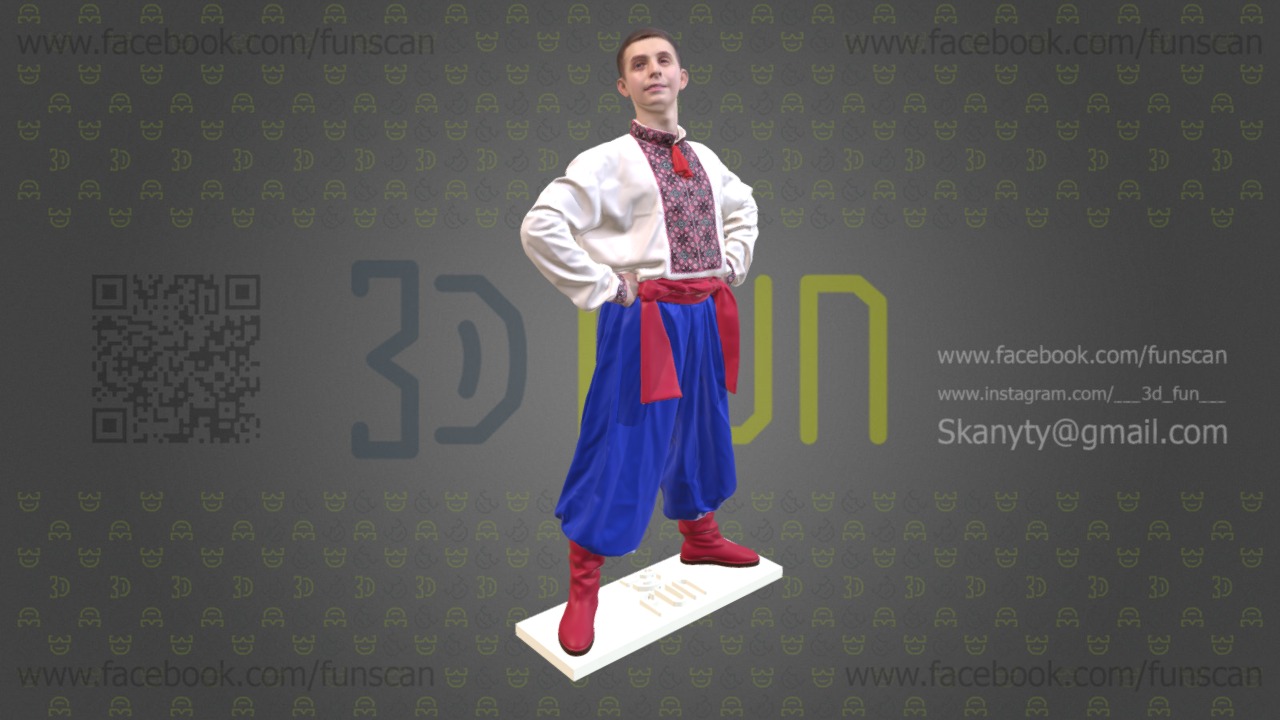 3D model Kozak Ukraine - This is a 3D model of the Kozak Ukraine. The 3D model is about graphical user interface, website.
