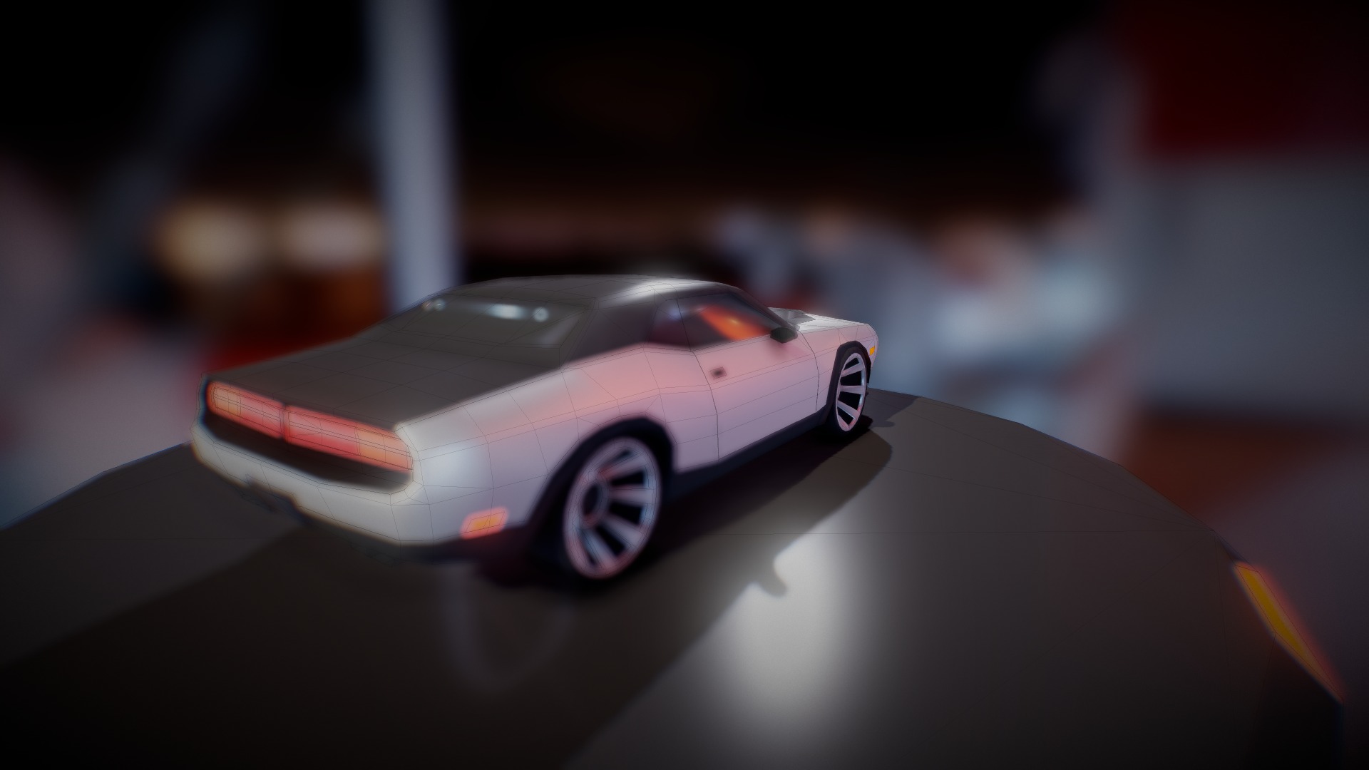 3D model LOWPOLY SRT8 - This is a 3D model of the LOWPOLY SRT8. The 3D model is about a white and red sports car.