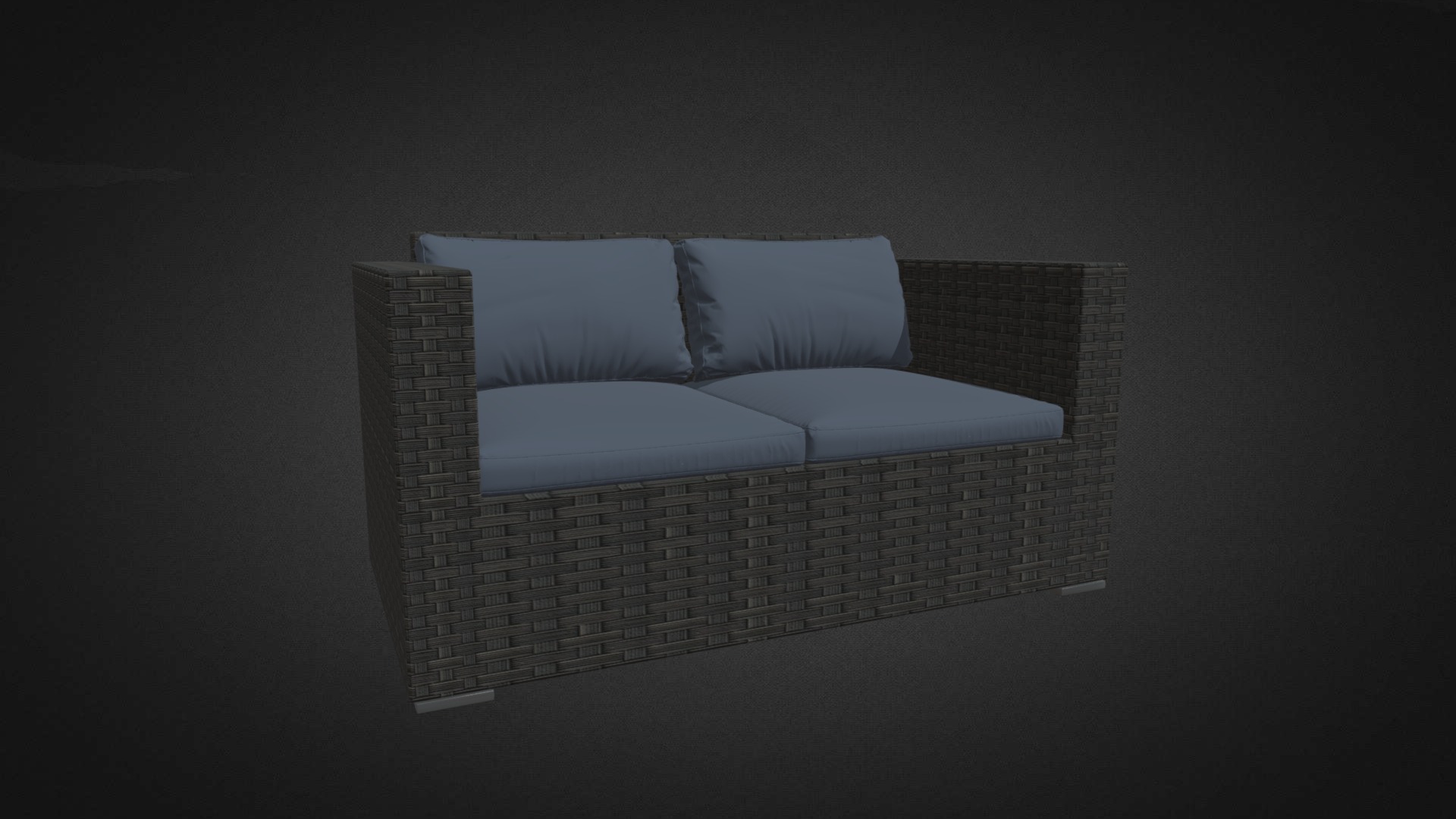 3D model Colyton Sofa Hire - This is a 3D model of the Colyton Sofa Hire. The 3D model is about a bed with a pillow.