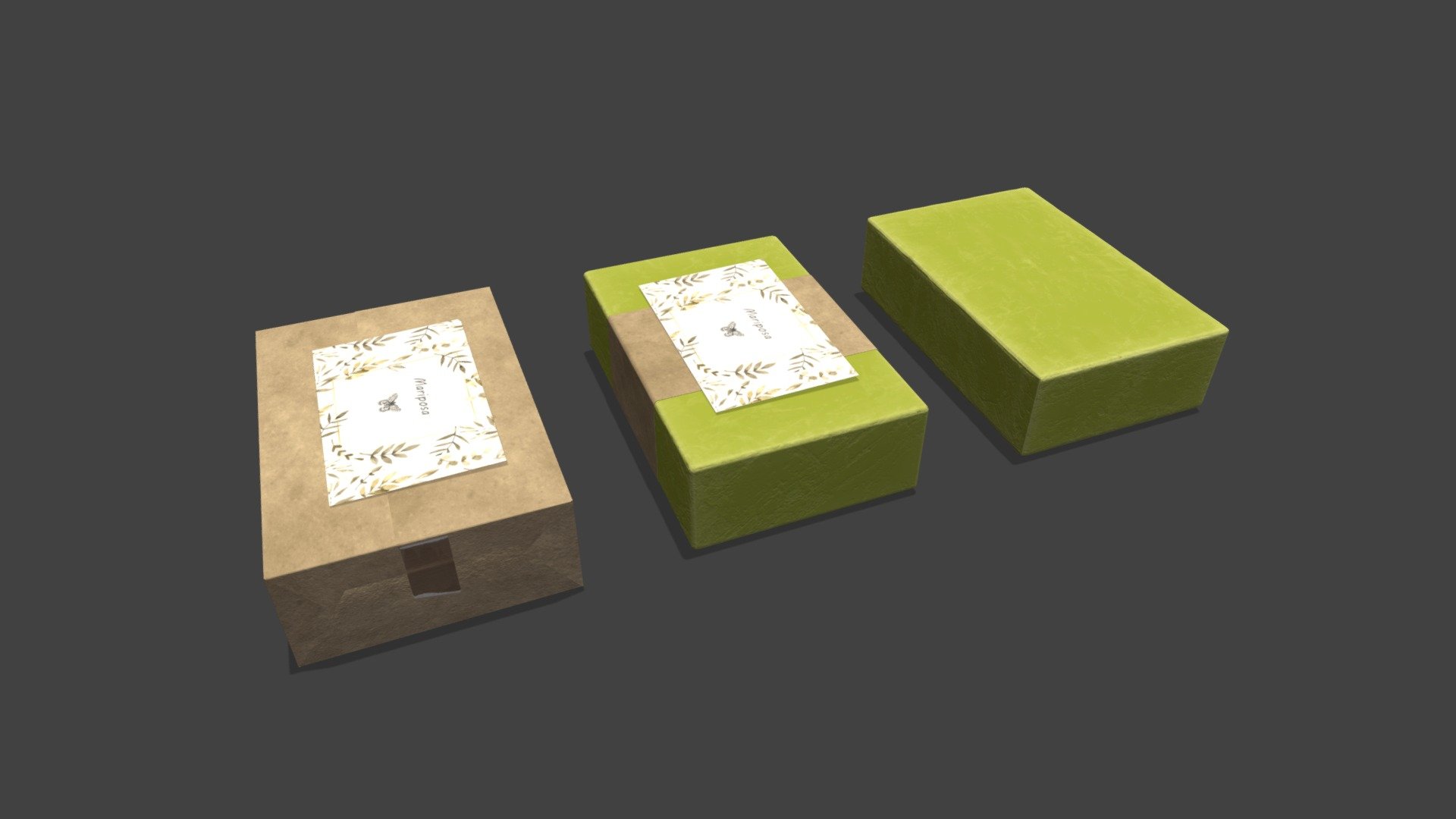 Soap Package - Transparent Plastic Bag Pack 3D model