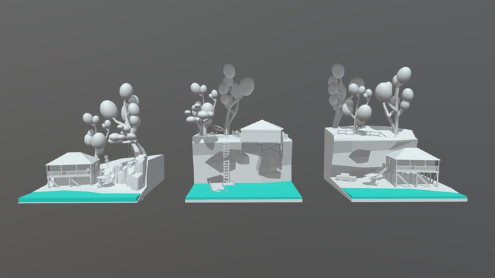 Blockouts Feedback - By The ocean 3D Model
