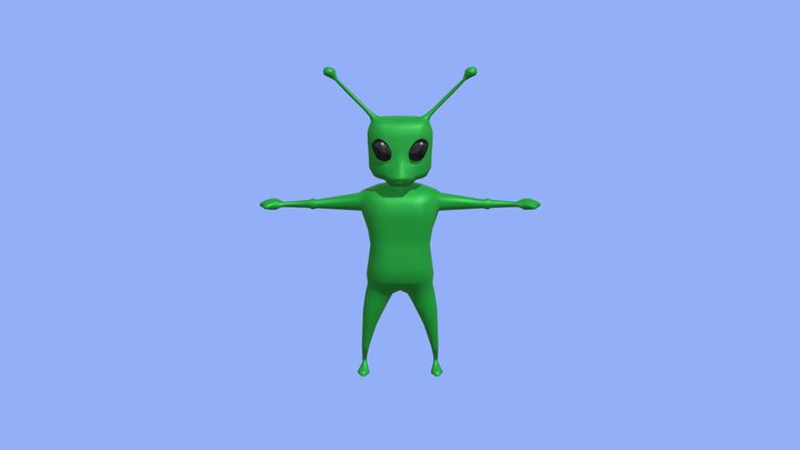 Alien Ant Example Draw - Low Poly 3D Model