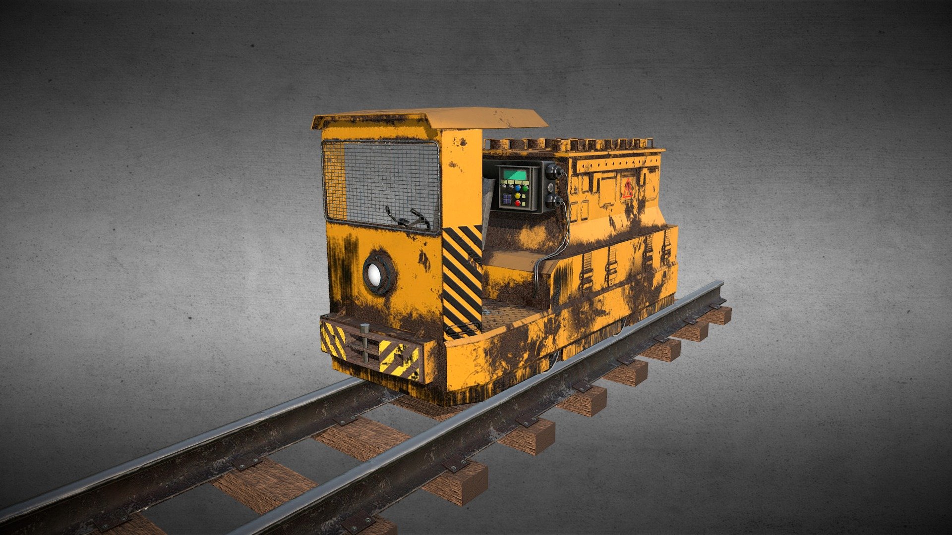 Mining Locomotive type "A". Shabby textured.