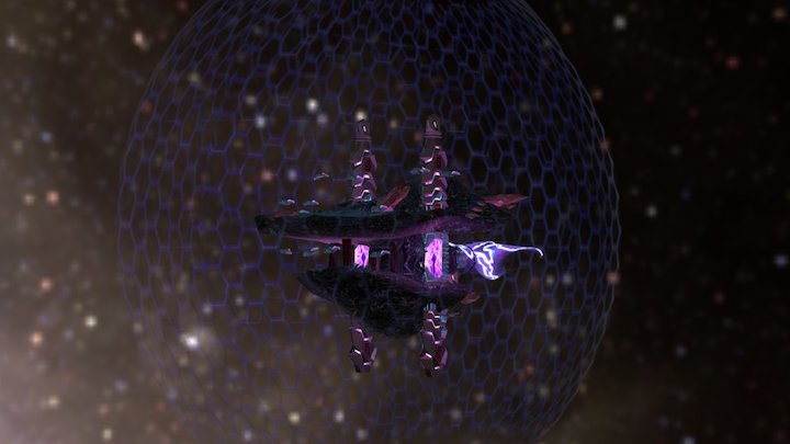 Asteroid Ship 3D Model