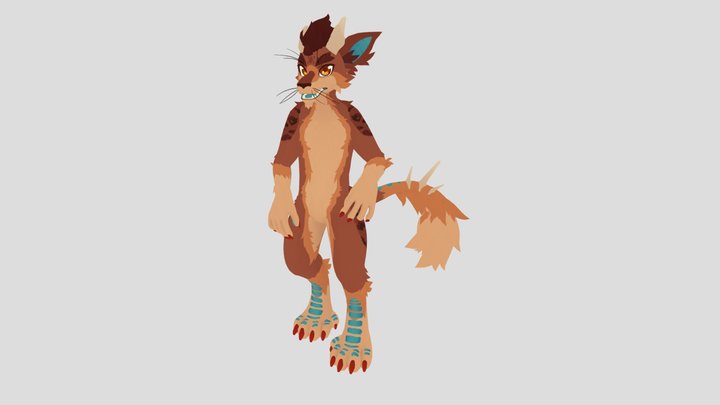 Kervyne - Furry VRChat Base 3D Model