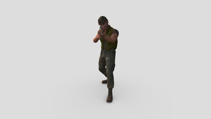 USA Vietnam Soldier 3D Model
