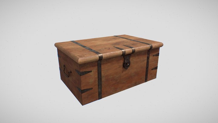 Wooden box 3D Model