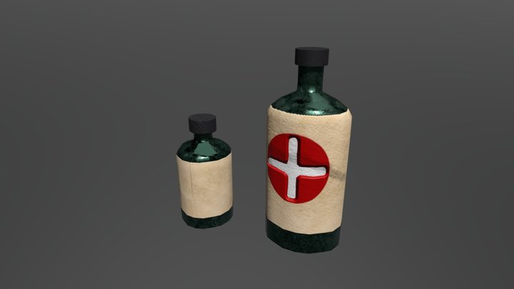 Medical Bottles 3D Model