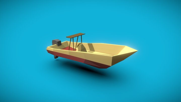 Lancha low poly 3D Model