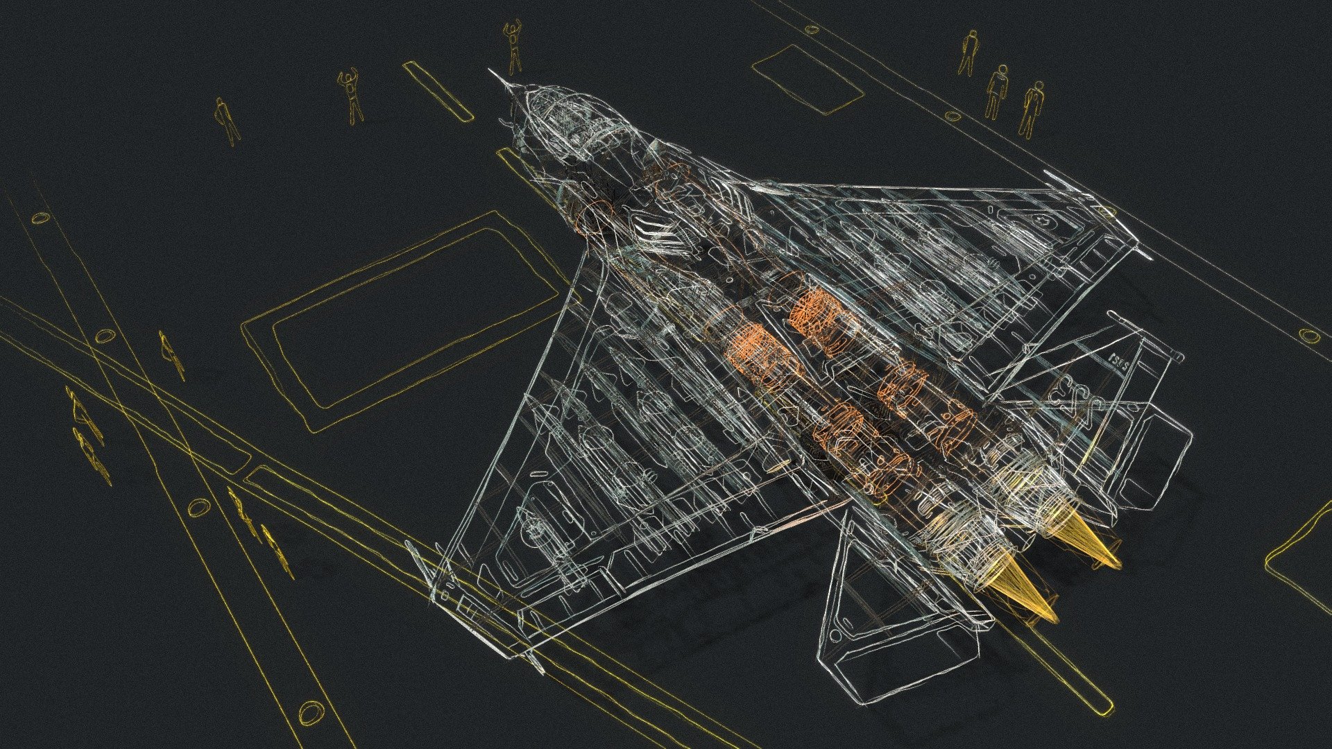 3D Sketched Air Fighter - 3D Model By Sy-kim [fcfe480] - Sketchfab