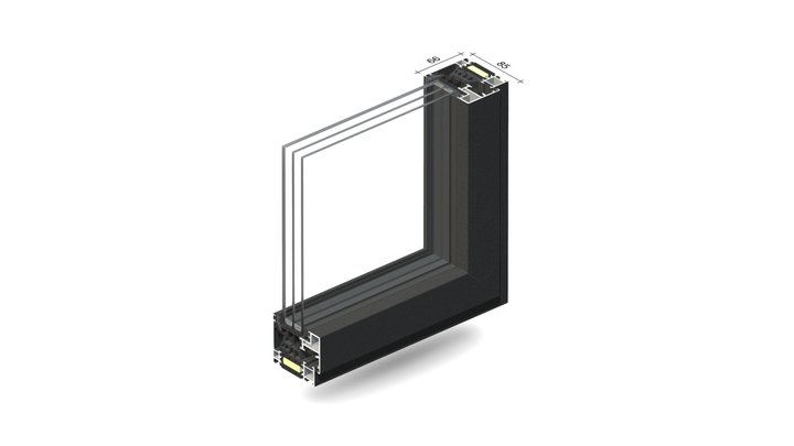 Schüco AWS 75 BS 3D Model