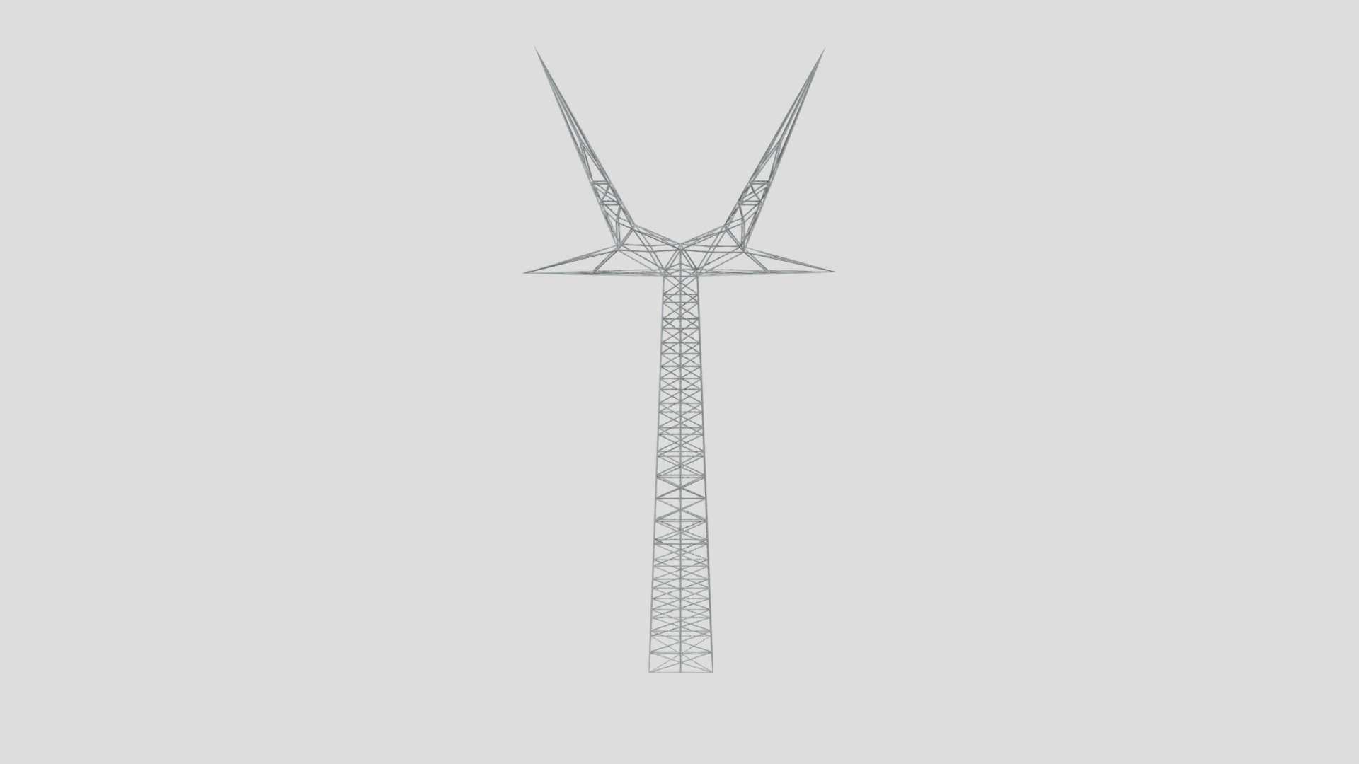 VShape 400KvTransmission Tower Low Poly