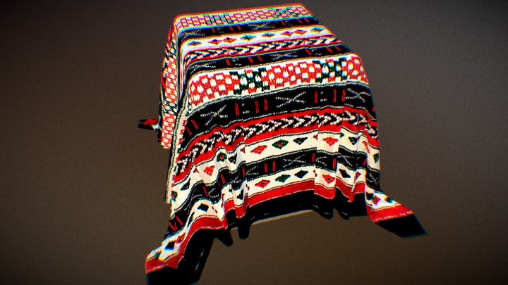 Saoura Traditional bench 3D Model