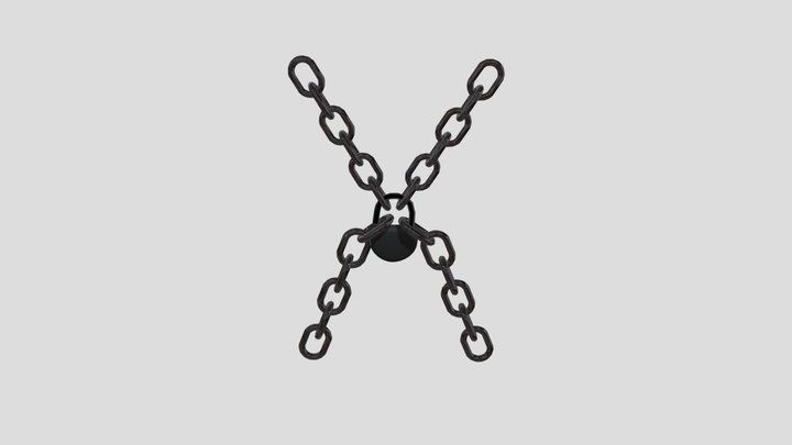 Lock and chain 3d model 3D Model