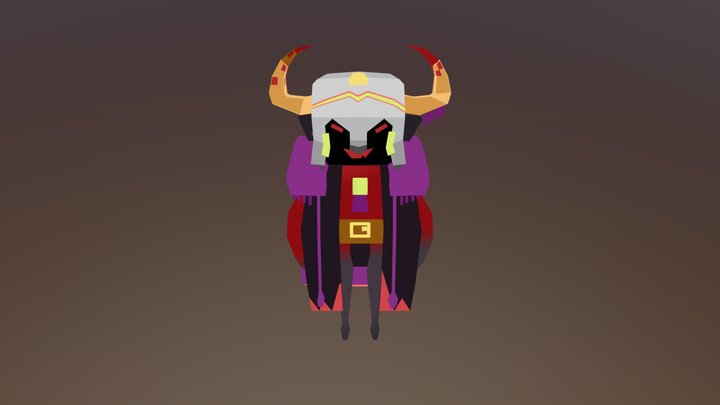 Low poly viking 3D Model
