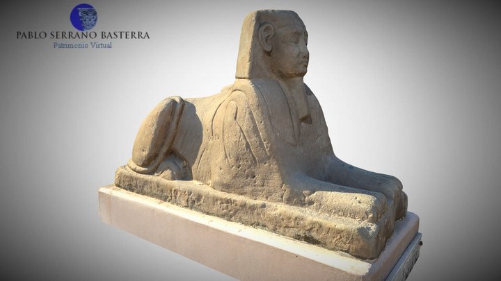 Esfinge del templo funerario de Hatshepsut 3D Model