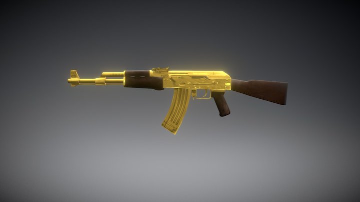 [BLACKSHOT] AK47 GOLD 3D Model