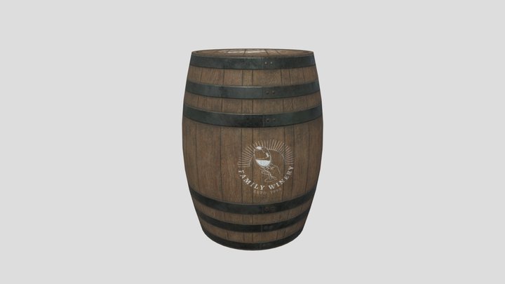 Barrel (Game Ready) 3D Model