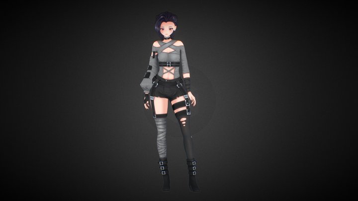Female anime 3D Model